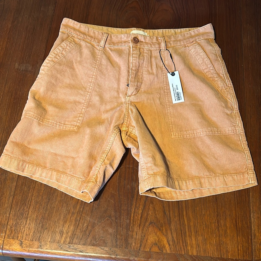 Taylor Stitch Trail Shorts in Apricot Micro Corduroy